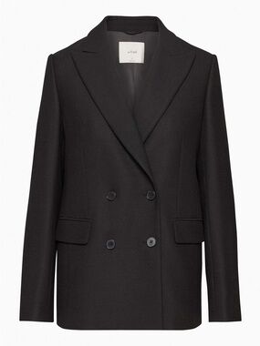 Wilfred Margeaux Black Double-Breasted Tailored Blazer